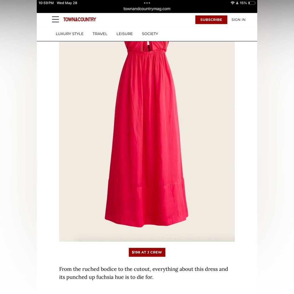J. Crew Red Halter Red Cutout Summer Dress - Picture 2 of 8